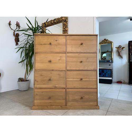 Antique Rustic 8-Piece Shop Chest in Softwood For Sale - Image 6 of 15