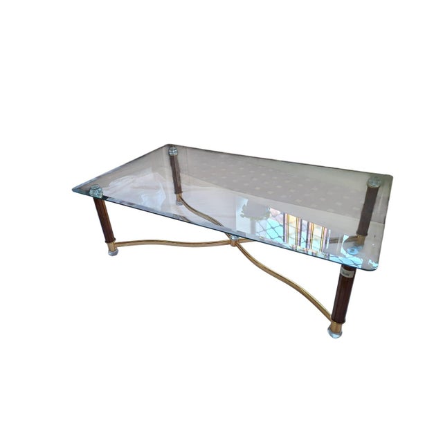 Vintage Glass Coffee Table, 1980s For Sale - Image 4 of 11