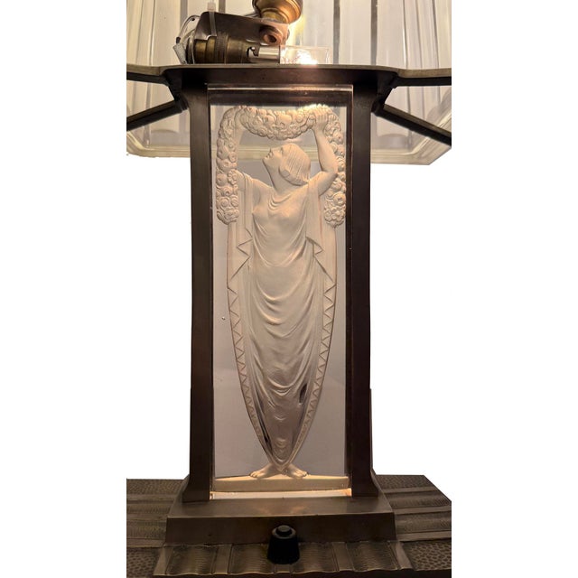 Art Deco Table Lamp from Hettier & Vincent, 1930 For Sale - Image 9 of 10