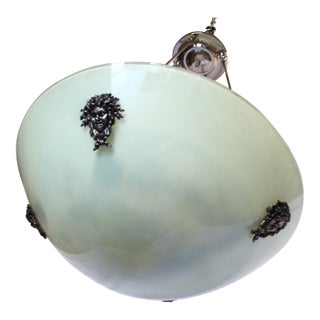 Mid Century Modern Glass Chandelier For Sale