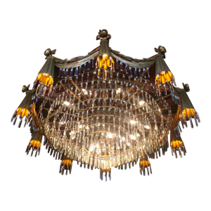 1960s Crystal Historical Chandelier