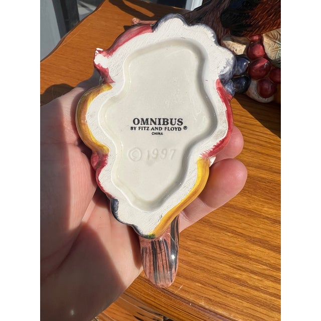 Fitz and Floyd 1990s Fitz & Floyd Pheasant Pitcher Set- 3 Pieces For Sale - Image 4 of 5