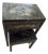 Vintage Chinoiserie Black Lacquer Folding Dressing Table/Vanity With Original Mirror and Matching Stool, 2 Pieces For Sale