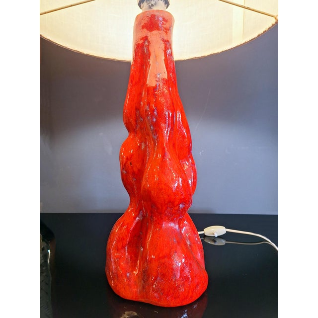 Ceramic Glazed Ceramic Lamp, Italy, 1970s For Sale - Image 7 of 10