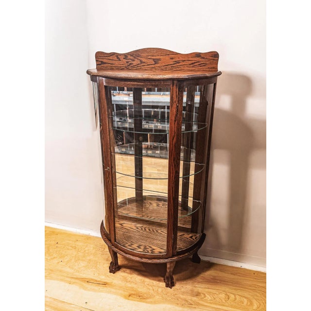 Late 20th Century Late 20th Century China Cabinet With Claw Feet For Sale - Image 5 of 17