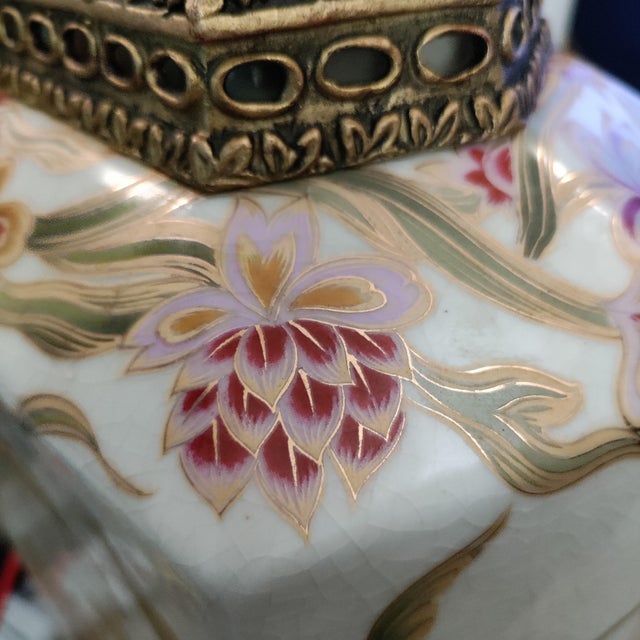 Lamp Pair Flowers For Sale - Image 10 of 17