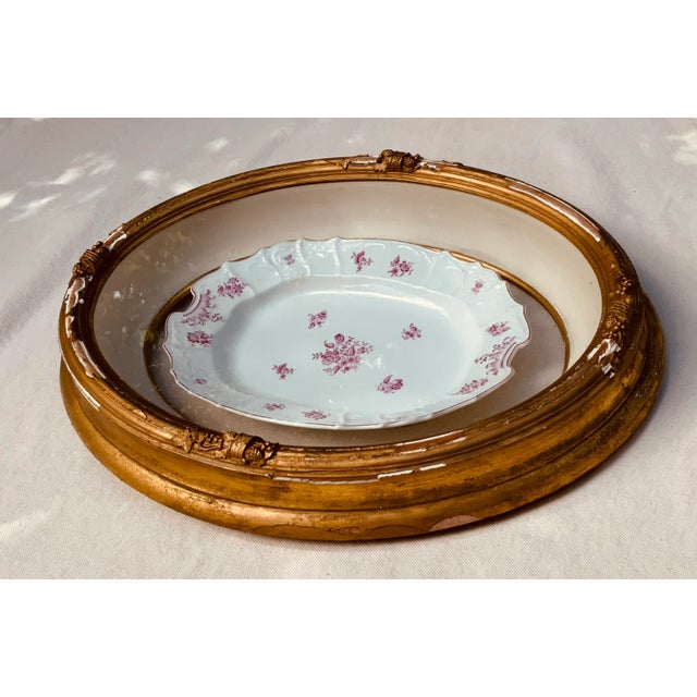 Magnificent French Empire Style Gilt Wood Oval Shadowbox Portrait Frame - The Shabbiest of Chic Elegance For Sale - Image 4 of 12