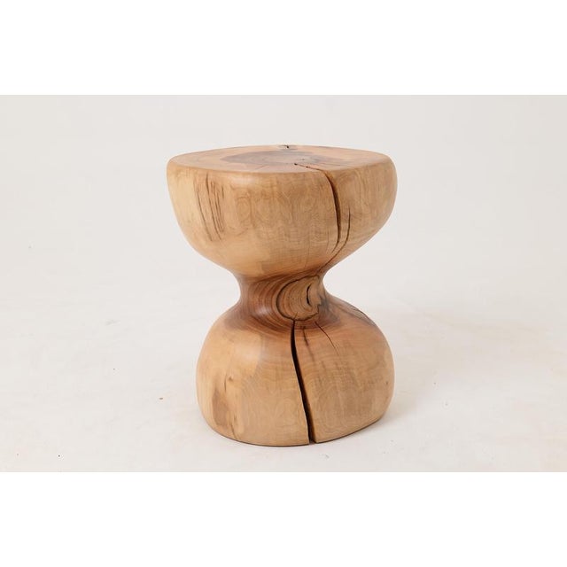 Sculptural Side Table in Wood by Logniture For Sale - Image 10 of 13