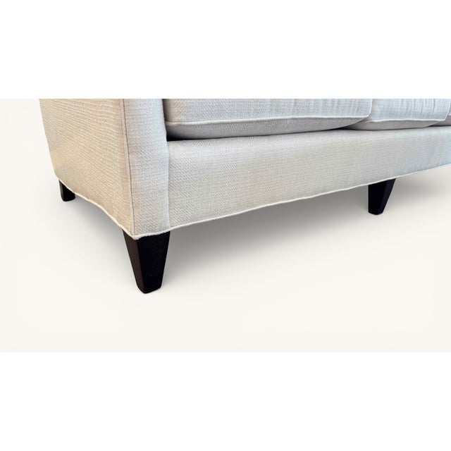 Coastal Contemporary CR Laine Ivory and Blue 3-Seat Sofa For Sale - Image 10 of 15