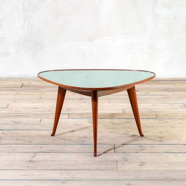 Wood and Glass Coffee Table attributed to Osvaldo Borsani, 1950s, in Good conditions. Designed 1950 to 1959 This piece is...