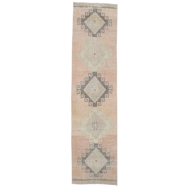 Orange 2'9x11'6 Ft, Oushak Vintage Turkish Runner Handwoven For Sale - Image 8 of 8