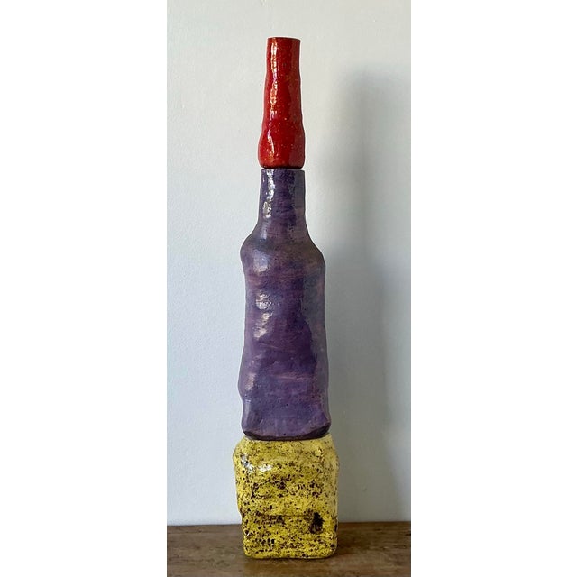 This striking trio of original studio pottery sculptures is a masterful exploration of the 1970s Organic Modern aesthetic....