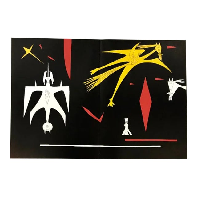 1953 Wifredo Lam Lithograph DM0352d Derriere Le Miroir For Sale