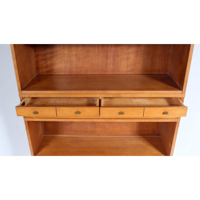 Planner Group 1950s Paul McCobb Planner Group Maple Modular 3 Piece, 4 Drawer Shelves - Bookcase For Sale - Image 4 of 17