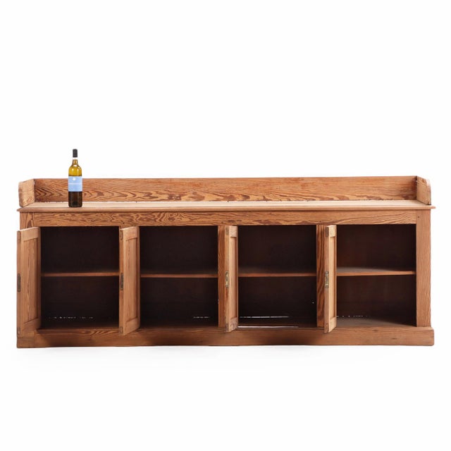 Belgian Pitch Pine Display Cabinet / Sideboard, C. 1900. For Sale - Image 4 of 7