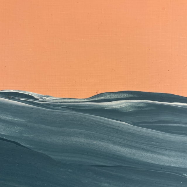 "Heat Waves" Abstract Art in Antique Frame, Original Seascape Painting by JTS For Sale In Minneapolis - Image 6 of 12