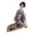 VTG Nishi & Co Japanese Geisha Doll in Ornate Kimono w/ Guitar on Bamboo Stand For Sale