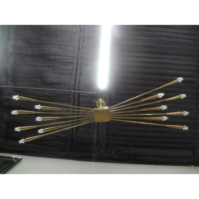 Metal 1960s Italian Brass Sputnik Chandelier by Oscar Torlasco For Sale - Image 7 of 12