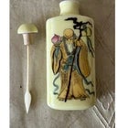 Vintage Chinese Snuff Bottles - Inside Painted Glass & Porcelain - Set of 5 For Sale - Image 10 of 11