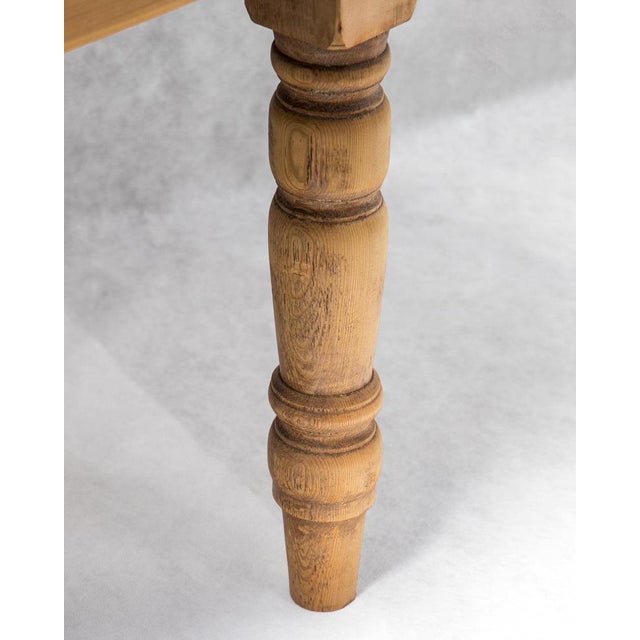 Vintage French Provincial Pine Farmhouse Dining Table For Sale - Image 13 of 14