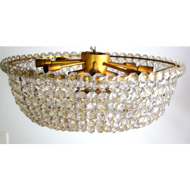 Large Glass Chandelier from Lobmeyr, 1950s For Sale - Image 6 of 8