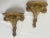 Wood Mid 20th Century Rose Bouquet Wood Wall Brackets- a Pair For Sale - Image 7 of 12