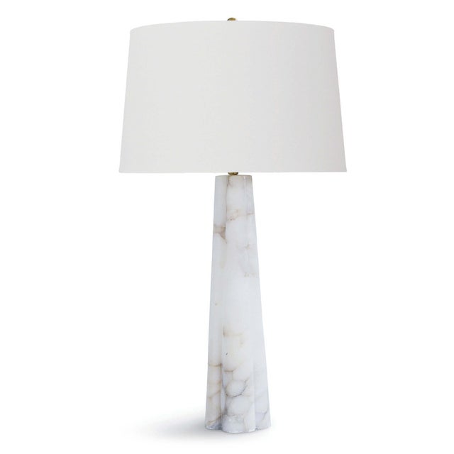 Beige Regina Andrew Quatrefoil Alabaster Table Lamp Large For Sale - Image 8 of 8