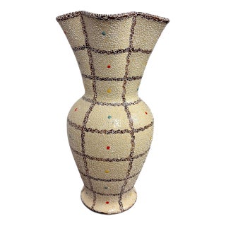 Italian Vase in Ceramic by Rolli Deruta, 1950s For Sale