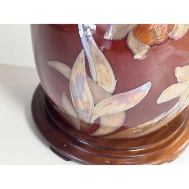 Table Lamp in Ceramic and Wood, France, 1970s For Sale - Image 4 of 10