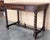Antique French Walnut Desk with drawer and leather top For Sale - Image 4 of 18