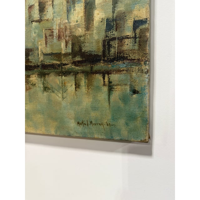 Martin J. Murray (Rhode Island, 1908–1997) Waterfront #2, Oil On Canvas, 1960 Dated 1960, Waterfront #2 is a compact oil...