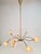 1970s Vintage Flex Pendant Light with Eight Arms in Brass and Acrylic, 1970 For Sale - Image 5 of 15
