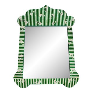 Taj Green Bone Inlay Mirror For Sale