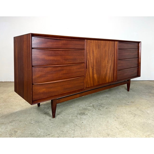 Mid-Century Modern Svend Madsen for Falster Mobelfabrik Danish Mid-Century Modern Teak Dresser / Credenza For Sale - Image 3 of 12
