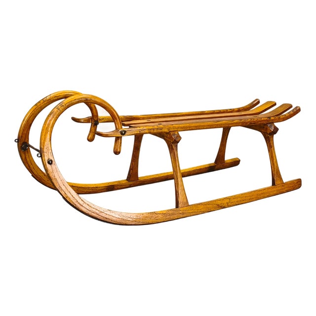 Oak Sled, Former Czechoslovakia, 1930s For Sale