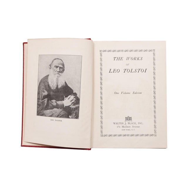 Rustic European The Works of Tolstoi 1928 For Sale - Image 3 of 7