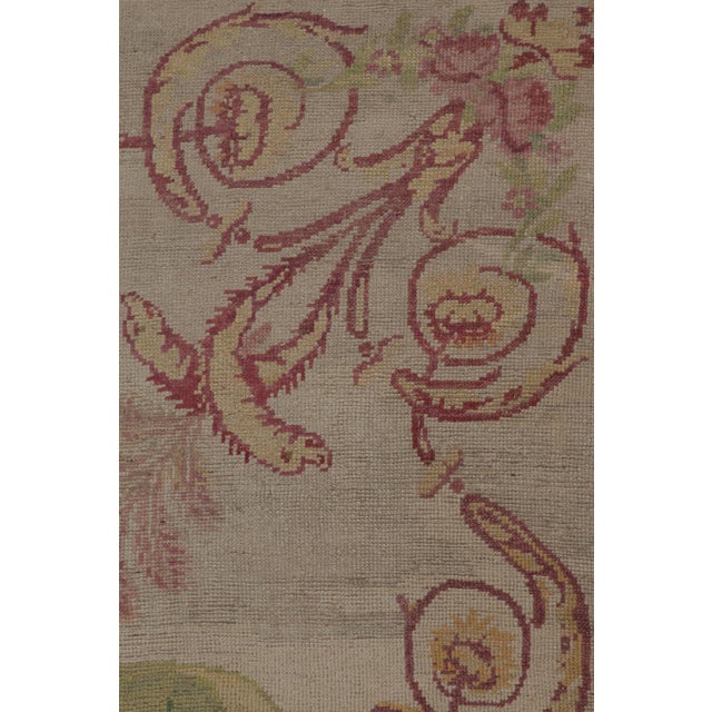Cream Antique French Aubusson Wool Rug With Medallion by Rug & Kilim, 1890-1899 For Sale - Image 8 of 11