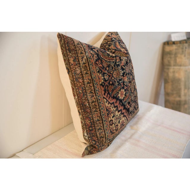 :: Reclaimed vintage rug fragment made into a lovely 24x24 pillow! Vintage hand-knotted rug remnant, unique antique...