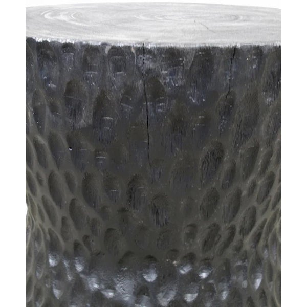 2020s Hand Chiseled Black Accent or Side Table For Sale - Image 5 of 6