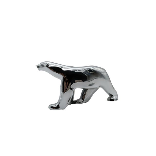 Contemporary Silver Resin Pompon Bear from Richard Orlinski For Sale - Image 3 of 10