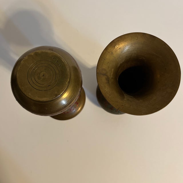 Metal Mid 20th Century Reticulated Footed Bowl and Two Vases, Made in India- 3 Pieces For Sale - Image 7 of 12