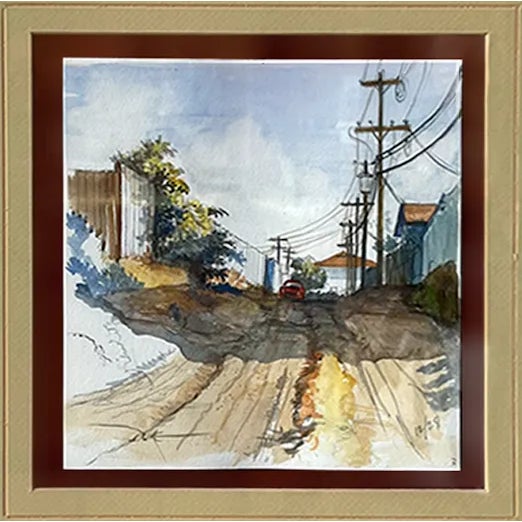 This is a one-of-a-kind original watercolor still life painting by San Diego artist, Duke Windsor. Its dimensions are...