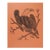 1960s Jonathan Fisher Eagle Woodcut on Orange Paper For Sale