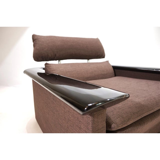 Brown Lounge Chair with Piano Lacquer Border from Tecno, 1970s For Sale - Image 8 of 18