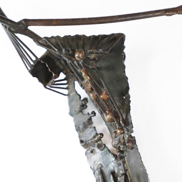 1970s 1970s Brutalist Handmade Christ made of steel and bronze details For Sale - Image 5 of 17