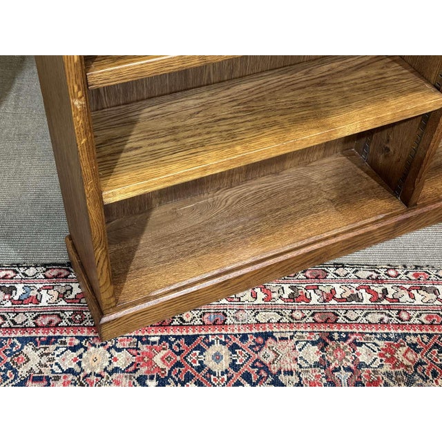 Vintage English Oak Bookcase, 1980s For Sale - Image 4 of 17
