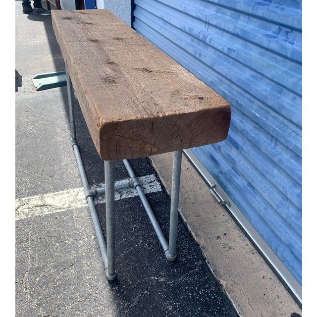 Vintage Industrial Foyer/ Console Table For Sale - Image 4 of 10