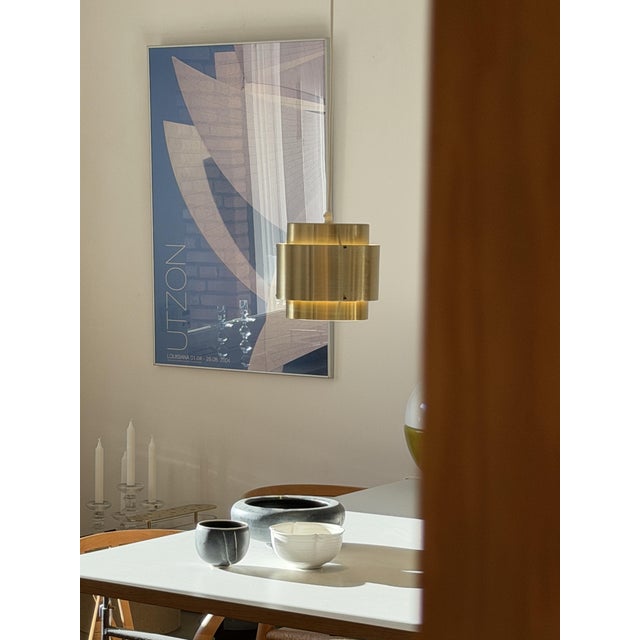 Mid-Century Modern Swedish Brass Pendant Lamp, 1970s For Sale - Image 4 of 16