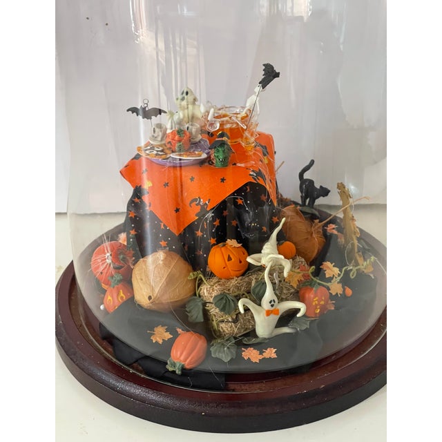 1960 Unique Miniature Halloween whimsical installations by Florida miniaturist artist Helen Valerio. Unique collectible.