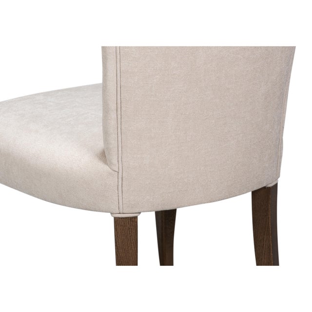 Louis XV Dining Chairs in Cream with Dark Brown Legs, Sets of 2 For Sale - Image 10 of 12